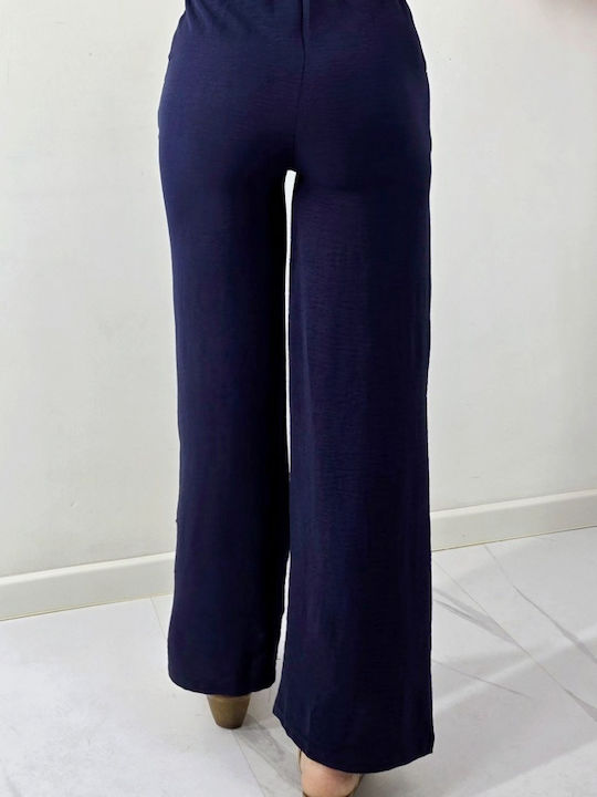 Damen Stoff Hose Marineblau