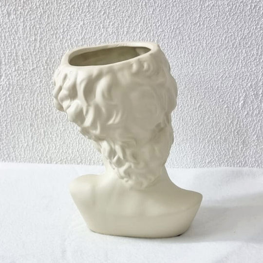 Velve Βάζο Κεραμικό Εκρού 22x22xΥ22cm Velve Βάζο Κεραμικό Εκρού 22x22xΥ22cm