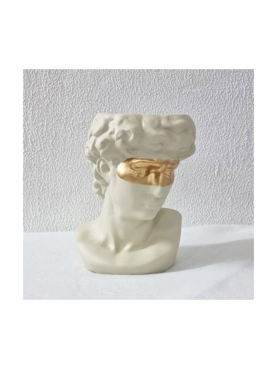 Velve Διακοσμητικό Βάζο Κεραμικό Εκρού 22x22xΥ22cm