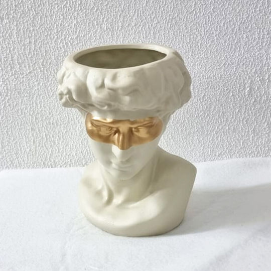Velve Vază Decorativă Ceramică Ecru 22x22x22cm 1buc