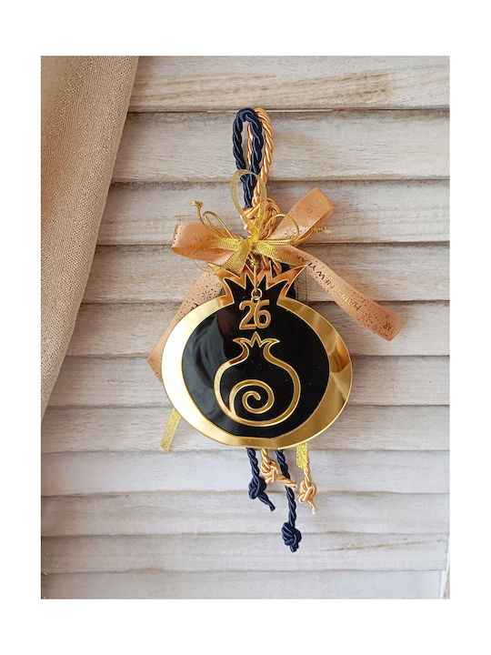 By Anastasia's Art Creations Hanging Lucky Charm Pomegranate Gold made of Plexiglass 2026 1pcs