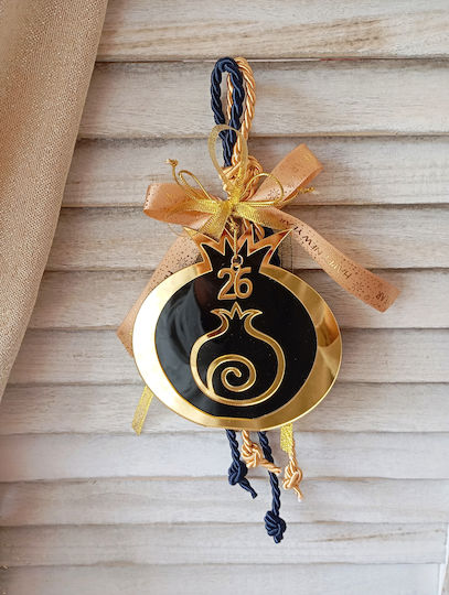 By Anastasia's Art Creations Hanging Lucky Charm Pomegranate Gold made of Plexiglass 2026 1pcs