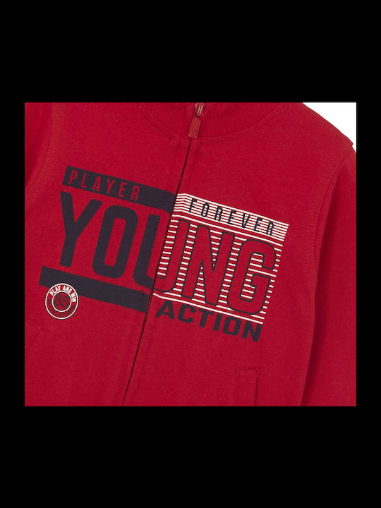 Kids Sweatshirt Cardigan Red