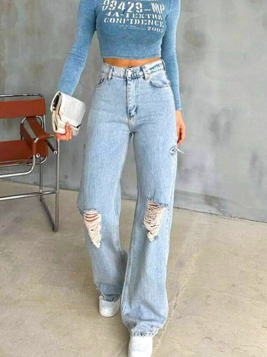 Women's Fabric Palazzo Pants Blue