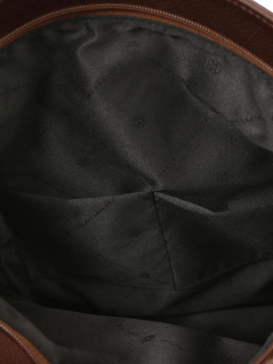 Leder Damentasche Rucksack Braun
