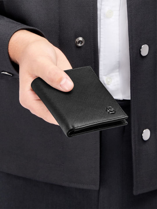 Leder Herren Geldbörse Karten Schwarz