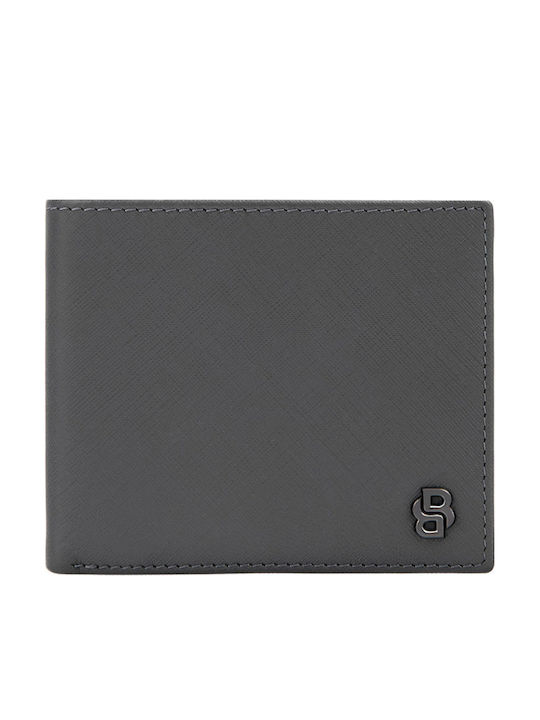 Leather Men's Wallet Classic Gray