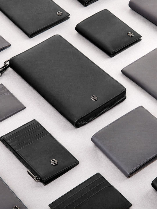 Leather Men's Wallet Cards Gray