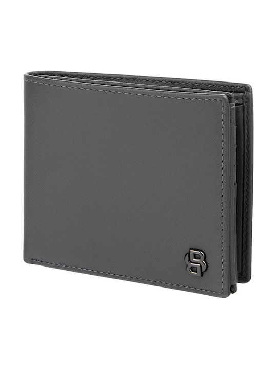 Leather Men's Wallet Classic Gray