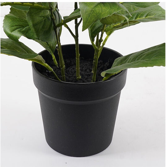 Decorative Potted Plant Hydrangea Inart White Φ35x50cm Decorative Potted Plant Hydrangea Inart White Φ35x50cm