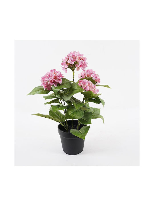 Decorative Potted Plant Hydrangea Inart Pink Φ35x50cm