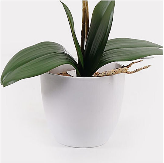 Decorative Potted Orchid White Inart 36x17x65cm Decorative Potted Orchid White Inart 36x17x65cm