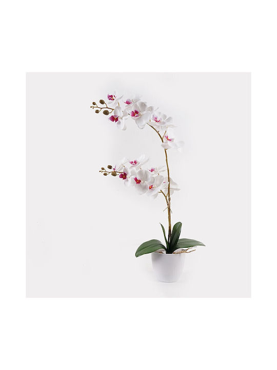Decorative Potted Orchid White Inart 36x17x65cm