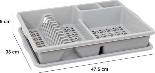 5Five Dish Drainer Plastic in Gray Color 47.5x38x9cm