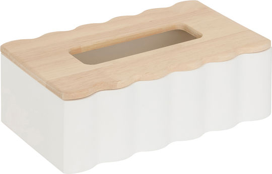 Wooden Tissue Holder White 24x15x9cm 211539