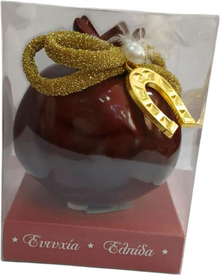 Kalliopi Silver Hanging Lucky Charm Pomegranate Red Ceramic 2026 7x7cm 1pcs