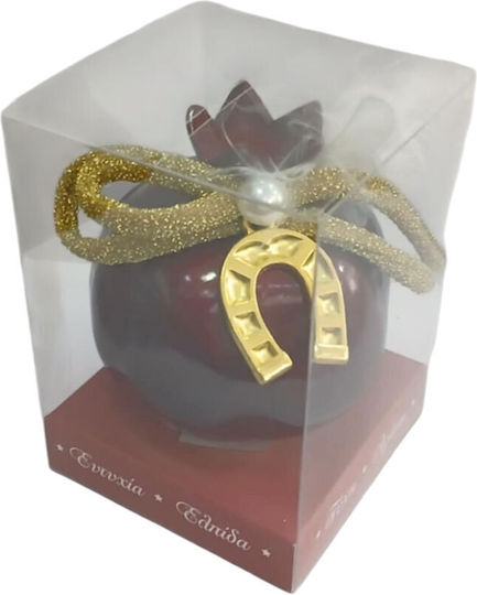 Kalliopi Silver Hanging Lucky Charm Pomegranate Red Ceramic 2026 7x7cm 1pcs