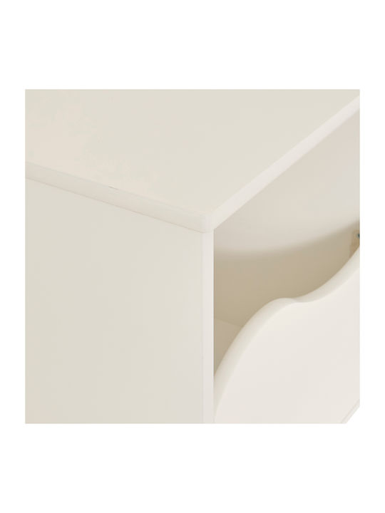 Κομοδίνο Ξύλινο Λευκό 35.5x33x40cm