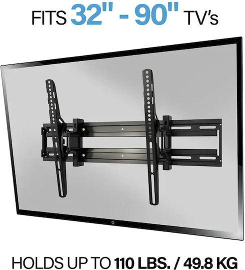 Suport Tv Universal Extensibil de Perete Sanus 81-229 Cm Negru