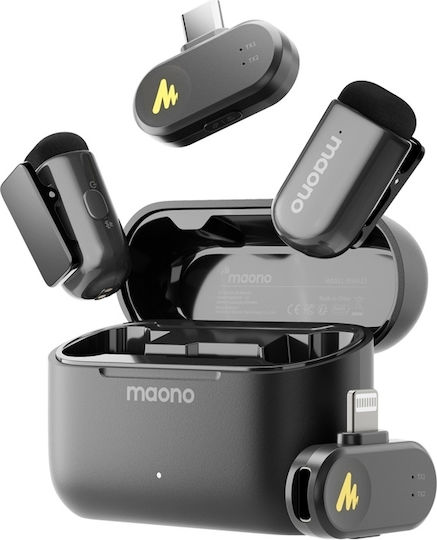 Maono WM622 PBC2 Σετ Ασύρματο Μικρόφωνο Πέτου, Clip On Δημοσιογραφικό