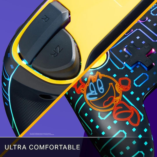 PowerA Pac-Man Neon Arcade Безжичен Контролер за Switch Черен