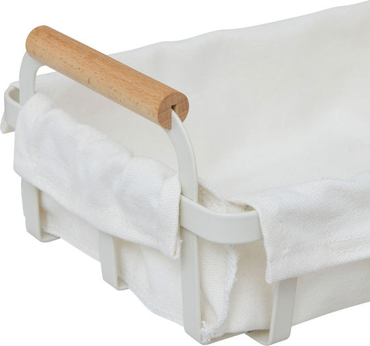 5Five Bread Basket Metallic White 27.6x15.9x10.9cm