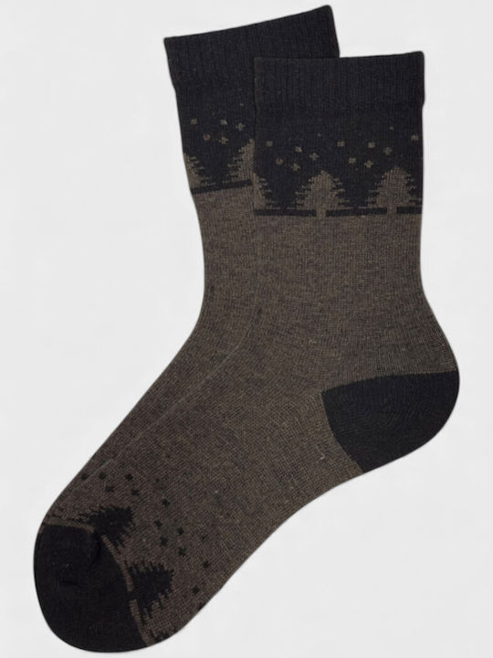 Pro Socks Γυναικείες Κάλτσες με Σχέδια Καφέ