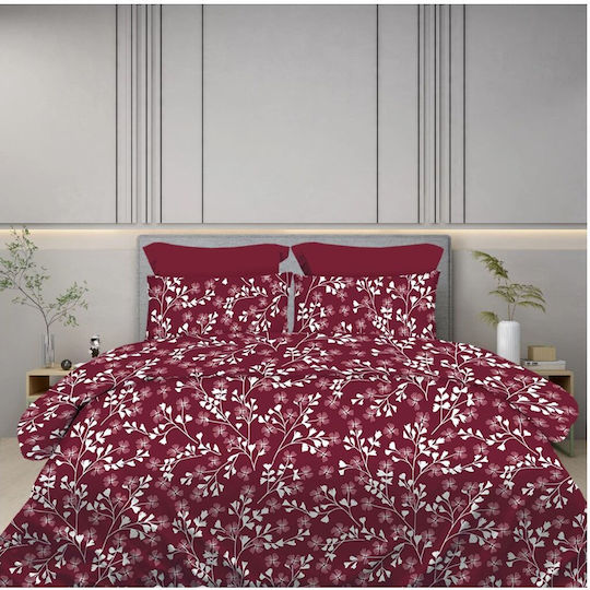 Astron Italy Daisy Σετ Υπέρδιπλο 4τμχ 245x260εκ. Redwine