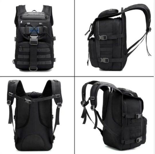 Militärischer Rucksack Rucksack aus Polyester Schwarz 30Es