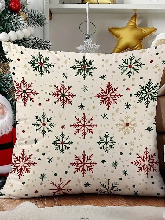 By Queen Limited Festive Edition Μαξιλαροθήκη Snowflake 45x45εκ