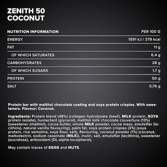 IronMaxx Zenith Bar with 50% Protein & Flavor Coconut 100gr