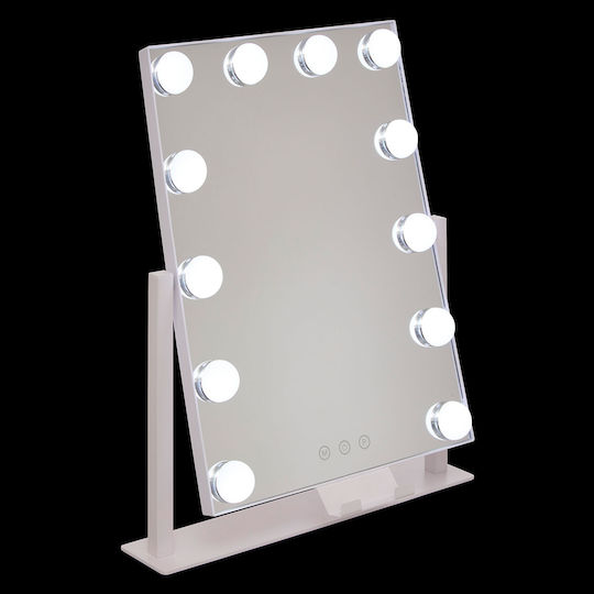 5Five Καθρέπτης Μακιγιάζ Επιτραπέζιος με Φως 35x7cm Λευκός