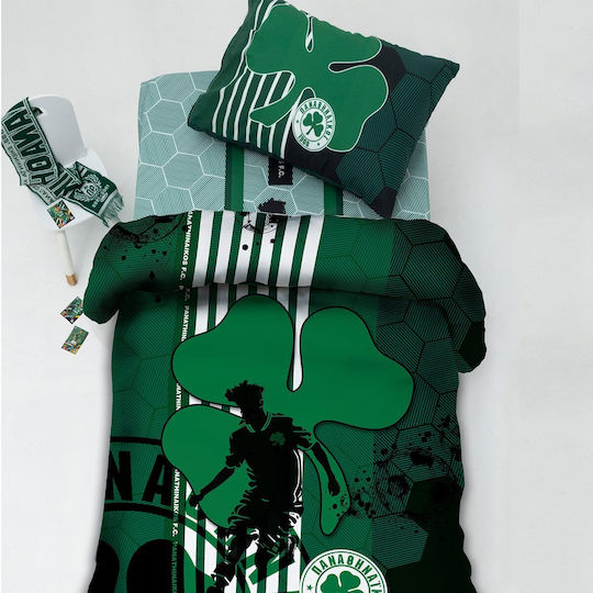 Palamaiki Olympiakos Set Kids Duvet Cover Single with Pillowcase Cotton 160x240cm