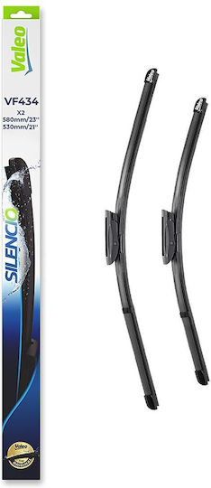 Valeo Silencio X.trm Front Set Car Wiper Blades 580mm/530mm Universal