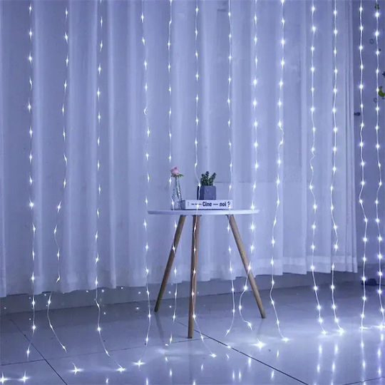 120 Λαμπάκια LED 3.6μ. x 21εκ. Θερμό Λευκό τύπου Βροχή