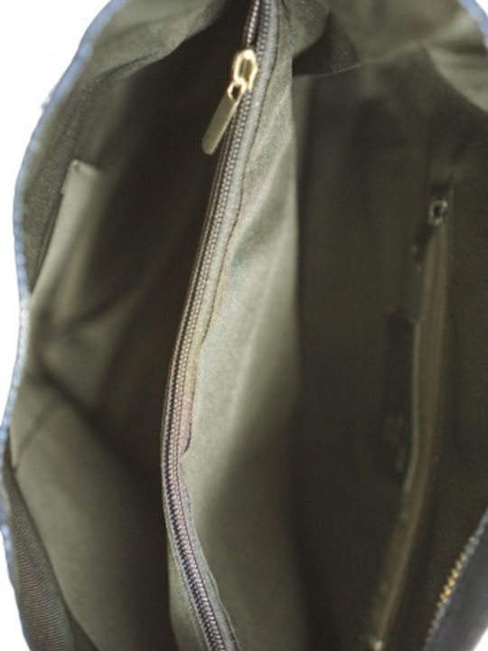 Leder Damentasche Schultertasche Schwarz