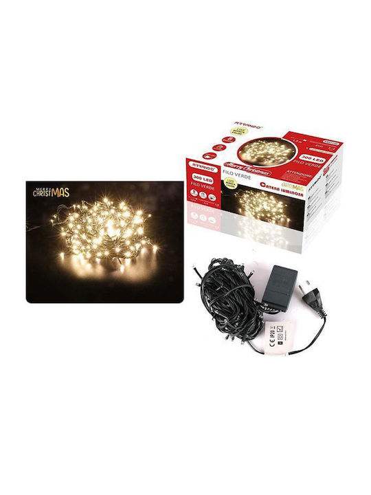 300 Lights LED 22.5m. Warm White in String 1pcs