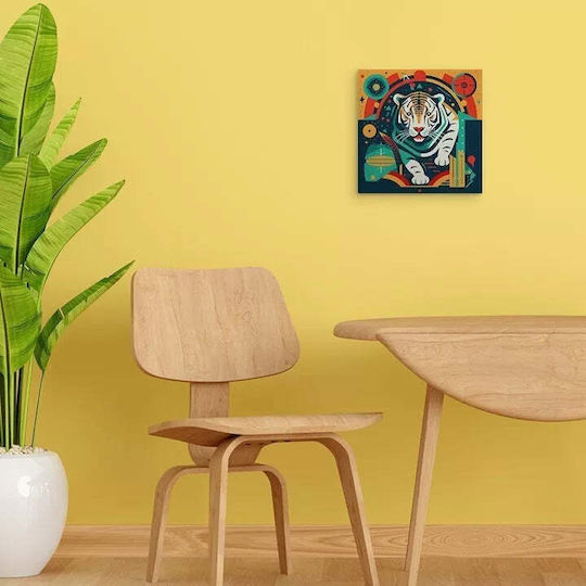 Τίγρη-κιτ Σετ Ζωγραφικής Ξύλινο 20x20cm
