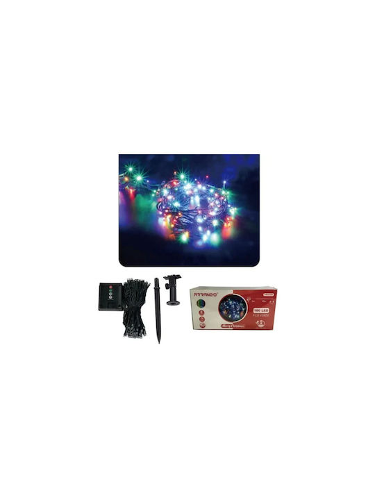 100 Λαμπάκια LED Βροχή 10μ. RGB Ηλιακά 100 Λαμπάκια LED Βροχή 10μ. RGB Ηλιακά