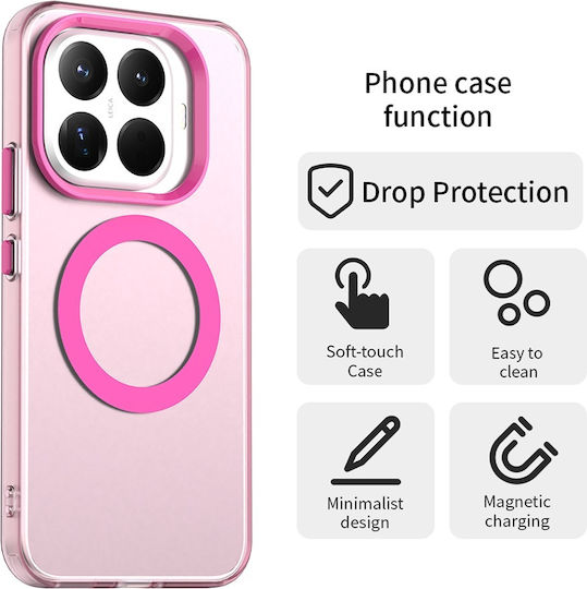 Techsuit Candycase Umschlag Rückseite Kunststoff / Silikon Rosa (Xiaomi 15T Pro)