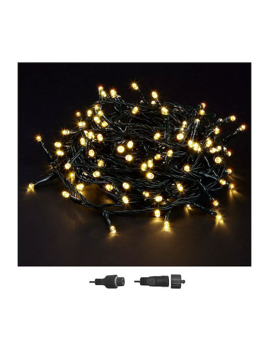 100 Luminite LED 5m. Alb cald tip Șir 1buc 100 Luminite LED 5m. Alb cald tip Șir 1buc
