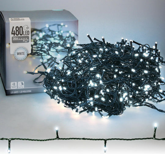 480 Λαμπάκια LED 36μ. Ψυχρό Λευκό σε Σειρά 480 Λαμπάκια LED 36μ. Ψυχρό Λευκό σε Σειρά