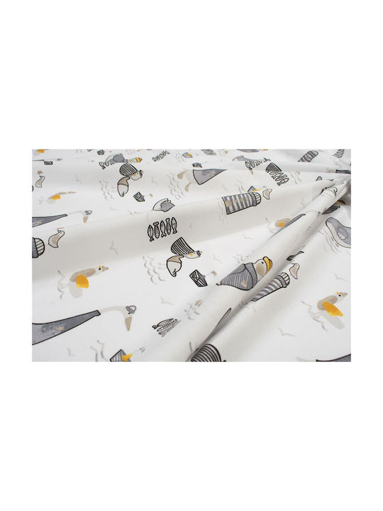 Dimcol Бебешки Чаршаф За Количка Памук с Ластик Сив 70x140бр