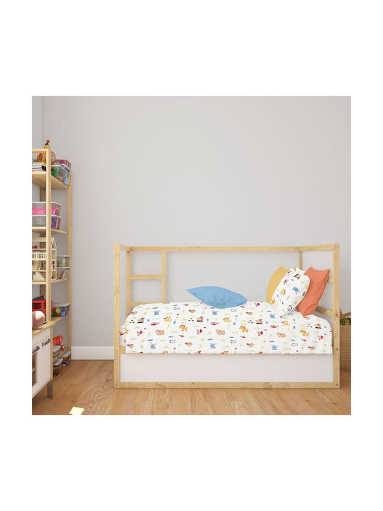 Dimcol Baby Sheet Cradle Cotton 80x110cm