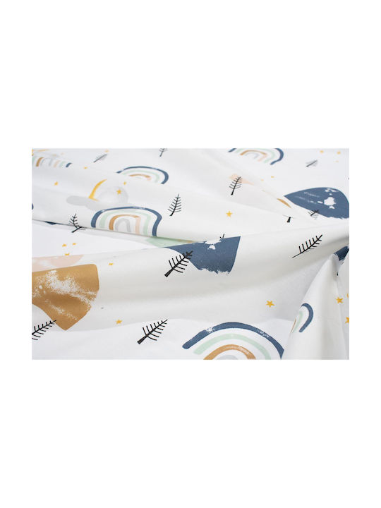 Dimcol Baby Sheet Crib Cotton Fitted Blue 70x140cm