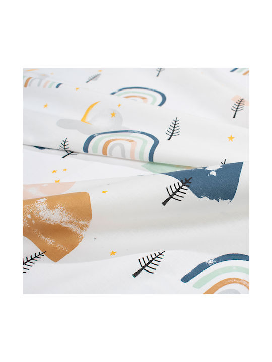 Dimcol Baby Sheet Crib Cotton Fitted Blue 70x140cm