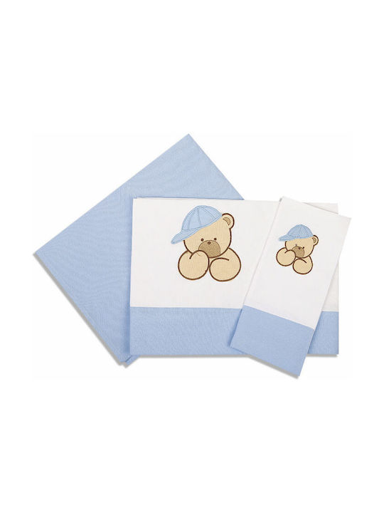 Dimcol Baby Bettlaken Set mit Bären Grün 120x170cm