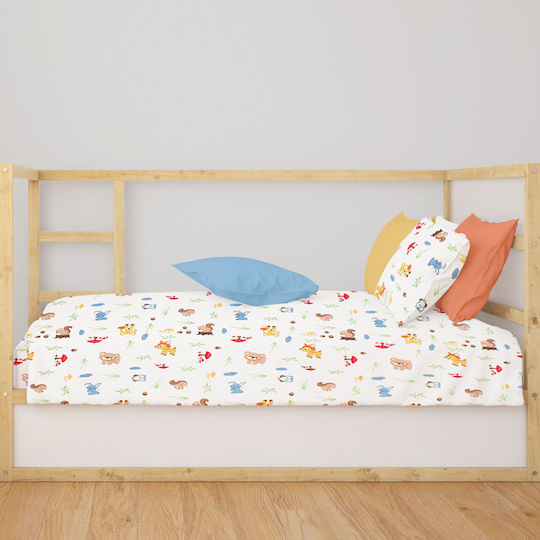 Dimcol Бебешки Чаршаф За Количка Памук с Ластик 70x140бр