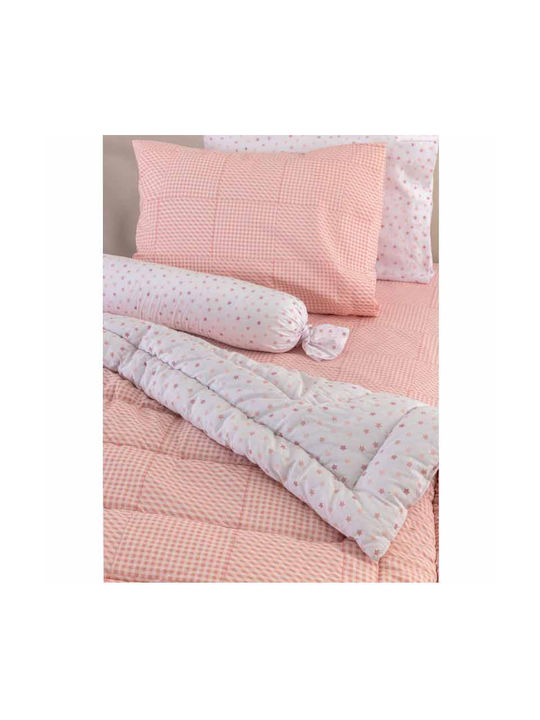 Palamaiki Baby Sheets Set Cradle Cotton Pink 80x110cm