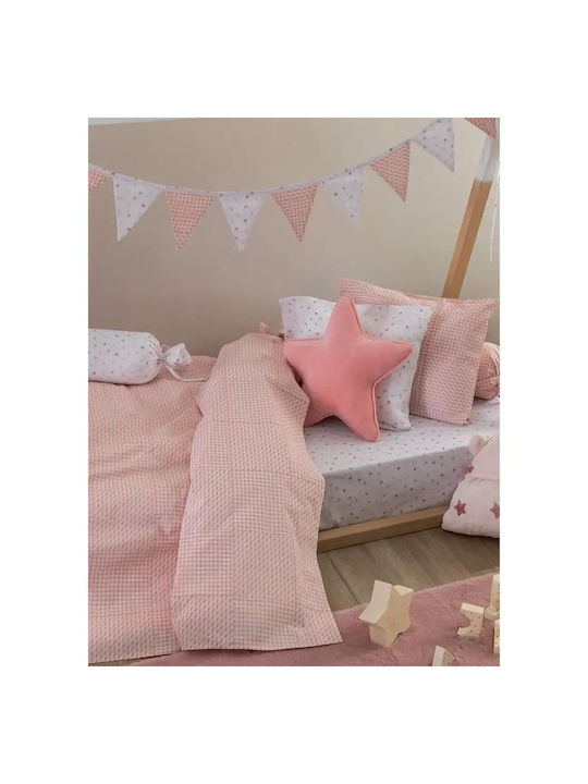 Palamaiki Baby Sheets Set Cradle Cotton Pink 80x110cm